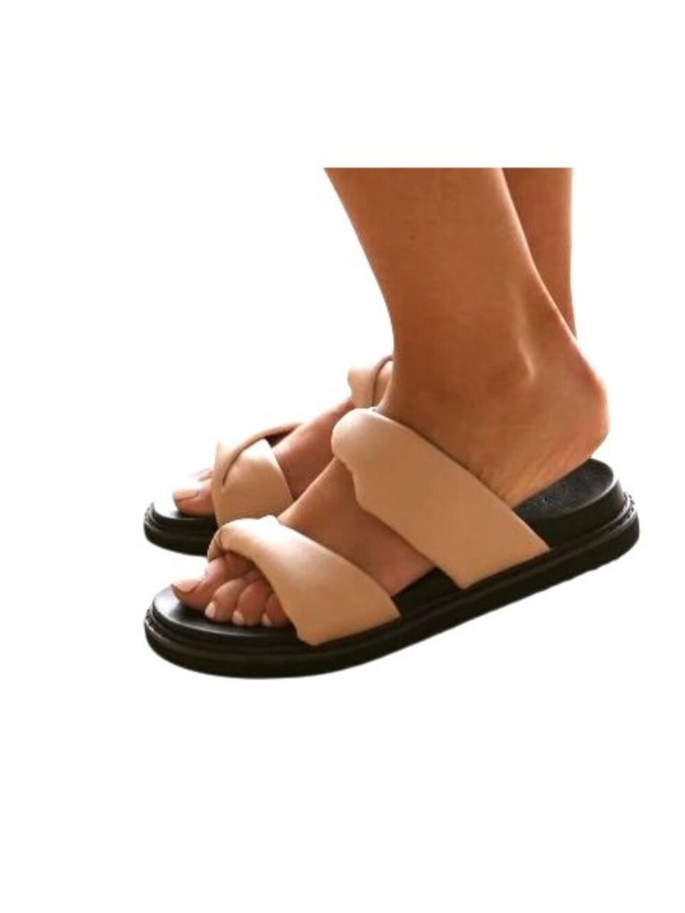 Revolve Billini Zonya Cashew Double-Strap Sandals Size 7 New